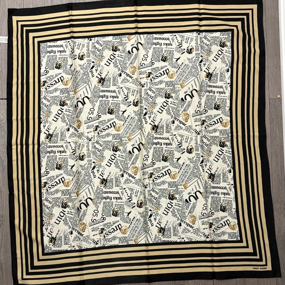Gerry Weber Black and Gold Print Scarf